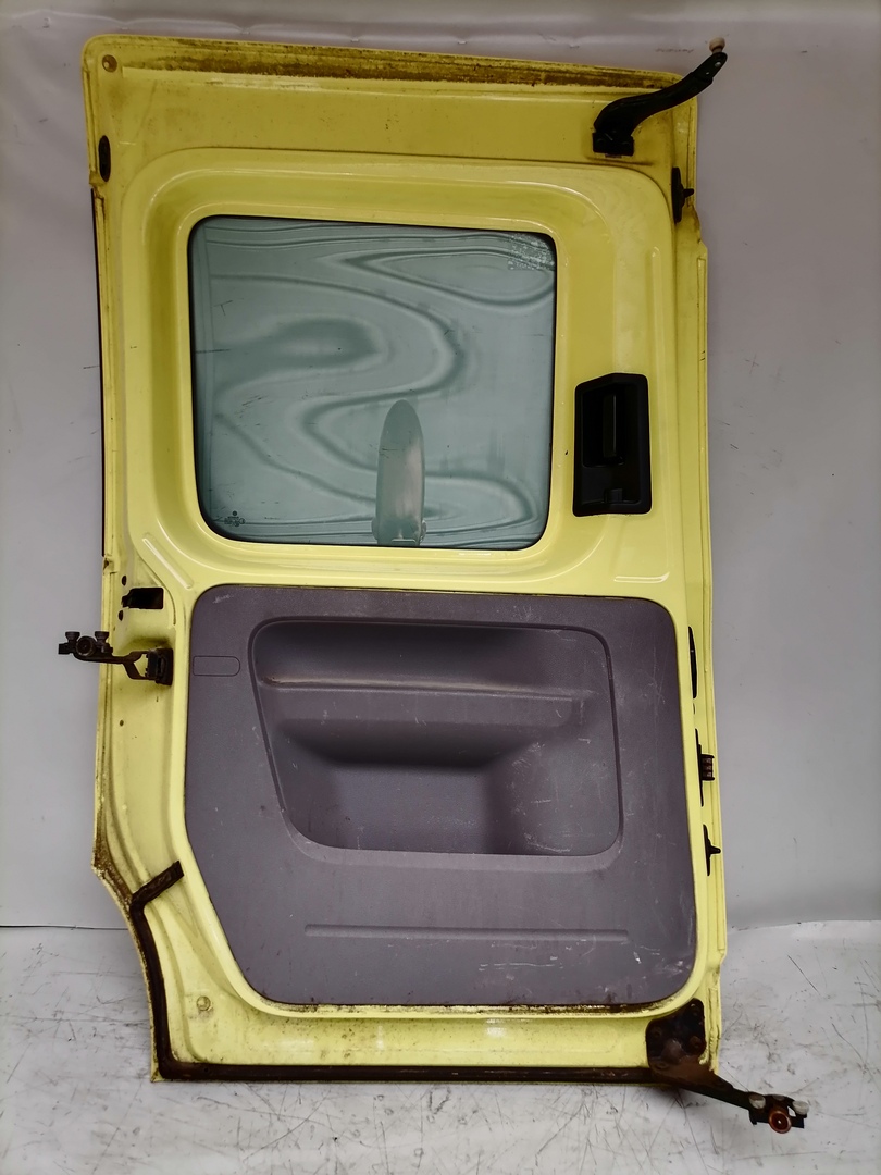 VW Caddy 2K original Schiebet&uuml;r links Gelb mit Scheibe Bj.2007